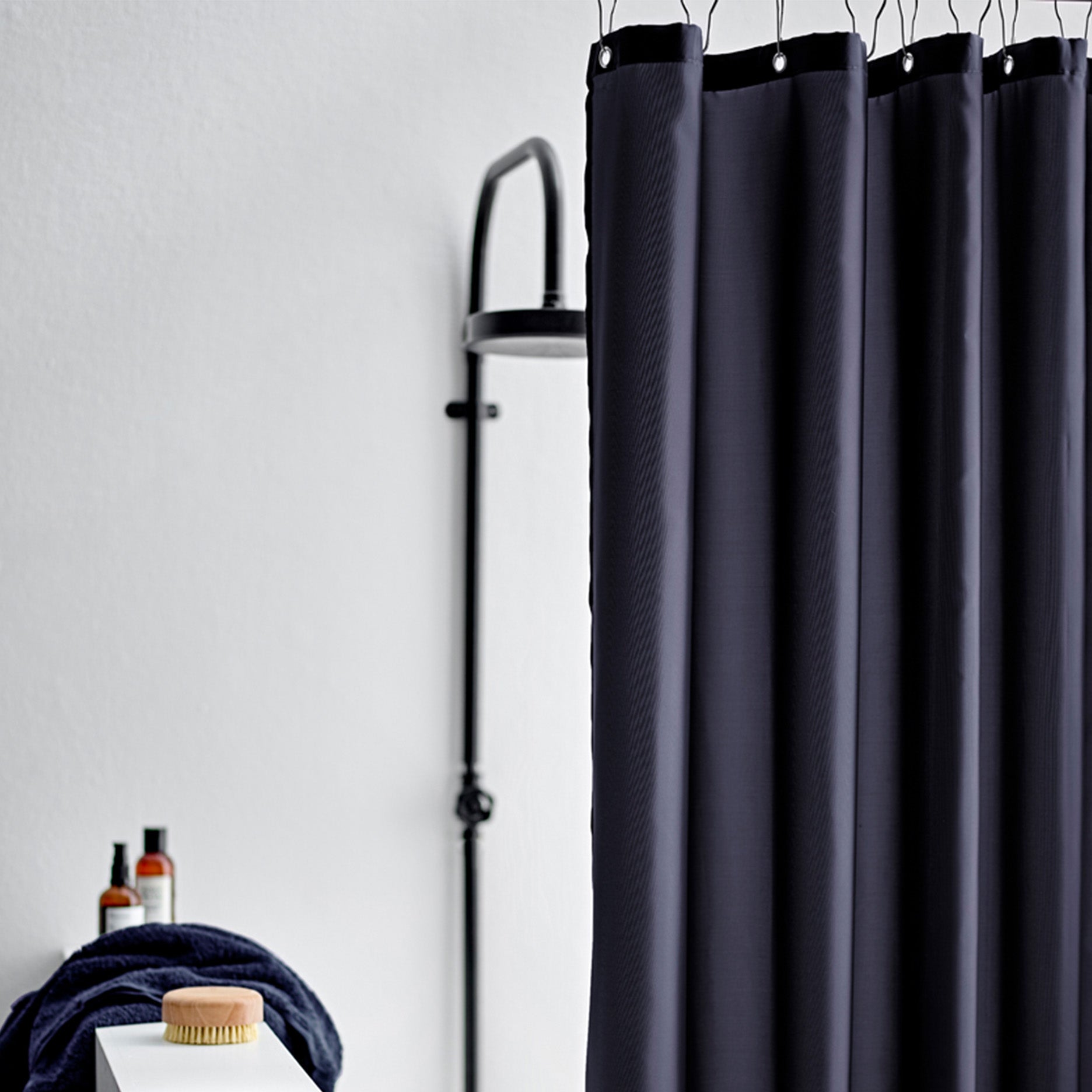 Comfort badeforhæng 180x220 cm navy blue